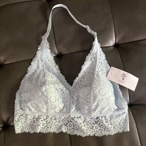 Luvfette Lace Bralette in Light Blue
